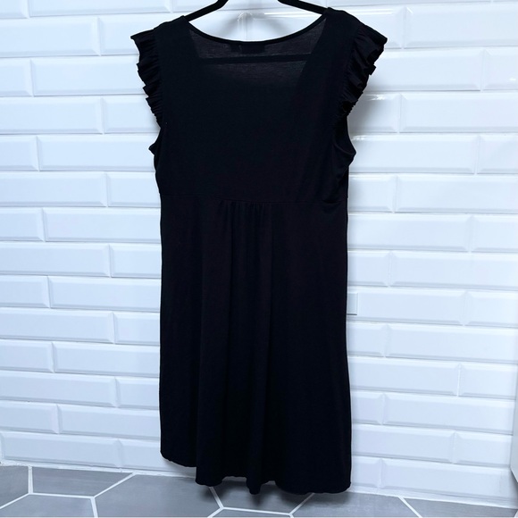 Women’s Large Elle Black Ruffle Detailed Midi Dress - Picture 2 of 5